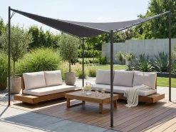 Gazebo AVENTINE Metallo 300 cm 300 cm Grigio scuro