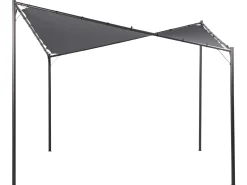 Gazebo AVENTINE Metallo 300 cm 300 cm Grigio scuro