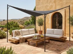 Gazebo AVENTINE Metallo 300 cm 300 cm Grigio scuro