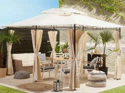 Gazebo COLOS Metallo 400 cm 300 cm Beige