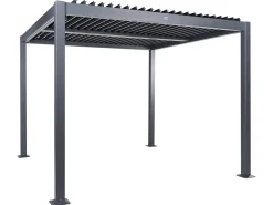 Gazebo FORNOLI Metallo 296 cm 296 cm Nero