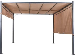 Gazebo LED PARGA Metallo 310 cm 310 cm Marrone