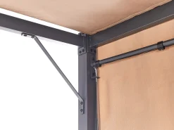 Gazebo LED PARGA Metallo 310 cm 310 cm Marrone
