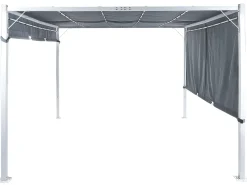 Gazebo LED PARGA Metallo 310 cm 310 cm Grigio