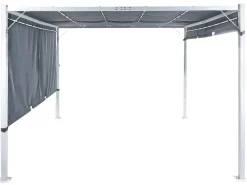 Gazebo LED PARGA Metallo 310 cm 310 cm Grigio