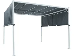 Gazebo LED PARGA Metallo 310 cm 310 cm Grigio