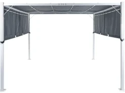 Gazebo LED PARGA Metallo 310 cm 310 cm Grigio