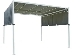 Gazebo LED PARGA Metallo 310 cm 310 cm Grigio