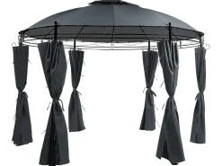 Gazebo SAFARA Metallo 368 cm 368 cm Grigio grafite