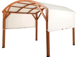 Gazebo SCOPELLO Legno di abete 303 cm 300 cm Marrone/Beige