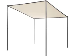 Gazebo VIMINO Metallo 282 cm 294 cm Beige