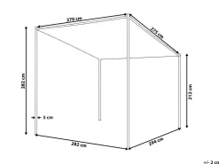 Gazebo VIMINO Metallo 282 cm 294 cm Beige