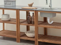 Isola per cucina esterna BRUCOLI Legno d'acacia Marrone