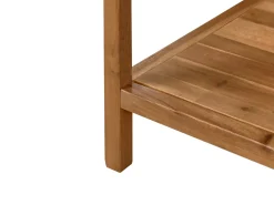 Isola per cucina esterna con lavello VENOSA Legno d'acacia Marrone/Nero Marrone