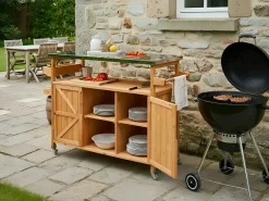 Isola per cucina esterna SCANNO Legno di abete Marrone chiaro