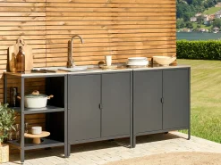 Isola per cucina esterna VILAMA Metallo Nero