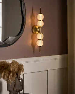 Lampada da parete a LED ARAS Vetro Oro