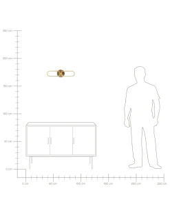 Lampada da parete a LED KRANG Metallo Oro