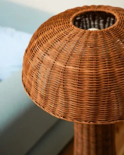 Lampada da pavimento ALERO Rattan Naturale