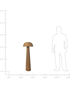 Lampada da pavimento ALERO Rattan Naturale