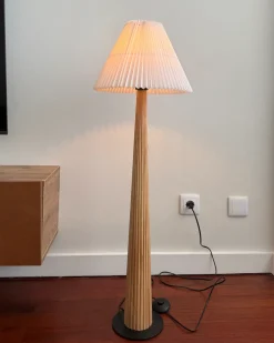 Lampada da pavimento ALIGIDE Legno Naturale