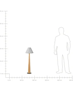 Lampada da pavimento ALIGIDE Legno Naturale