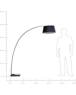 Lampada da pavimento BENUE Metallo Nero