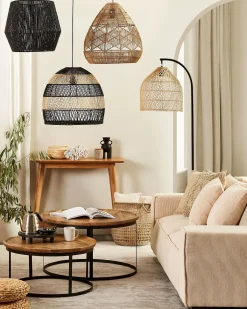 Lampada da pavimento BERNICA Rattan Naturale