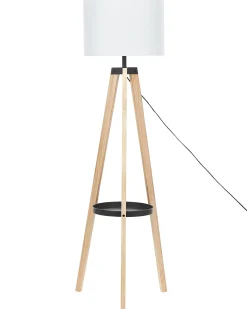 Lampada da pavimento BLUFF Legno di pino Bianco
