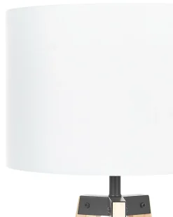 Lampada da pavimento BLUFF Legno di pino Bianco