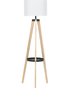 Lampada da pavimento BLUFF Legno di pino Bianco