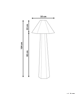 Lampada da pavimento DEMBI Lino sintetico Beige chiaro