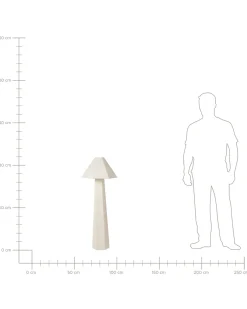 Lampada da pavimento DEMBI Lino sintetico Beige chiaro