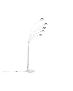 Lampada da pavimento FLINDERS Regolabile Metallo Argento