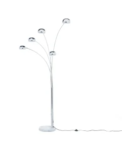 Lampada da pavimento FLINDERS Regolabile Metallo Argento