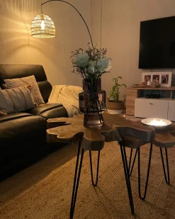 Lampada da pavimento GUAVIARE Rattan Beige