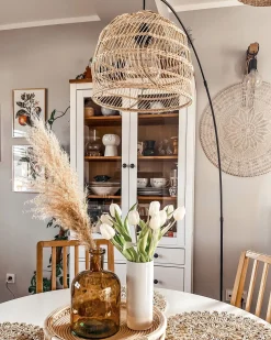 Lampada da pavimento GUAVIARE Rattan Beige