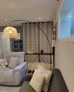 Lampada da pavimento GUAVIARE Rattan Beige