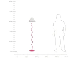 Lampada da pavimento JIKAWO Metallo Rosa
