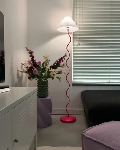 Lampada da pavimento JIKAWO Metallo Rosa