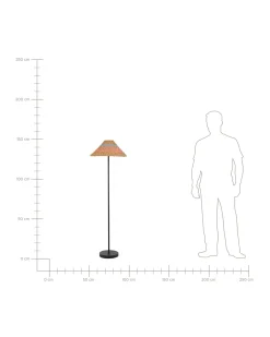 Lampada da pavimento KYOGA Corda di carta Beige