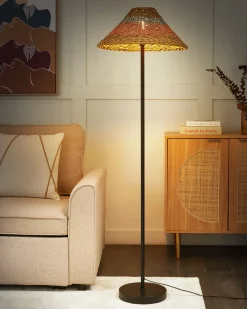 Lampada da pavimento KYOGA Corda di carta Beige