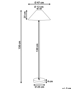Lampada da pavimento KYOGA Corda di carta Beige