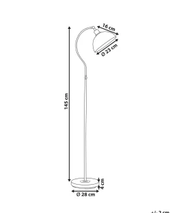 Lampada da pavimento LENNON Regolabile Metallo Beige chiaro