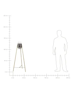 Lampada da pavimento MENA Metallo Oro