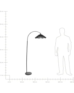 Lampada da pavimento MIGORI Carta Nero