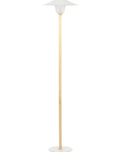 Lampada da pavimento MOPPY Legno di quercia Bianco