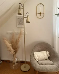 Lampada da pavimento MOYOLA Regolabile Metallo Beige