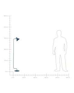 Lampada da pavimento RIMAVA Regolabile Metallo Blu