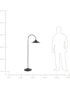 Lampada da pavimento SAVEGRE Metallo Nero